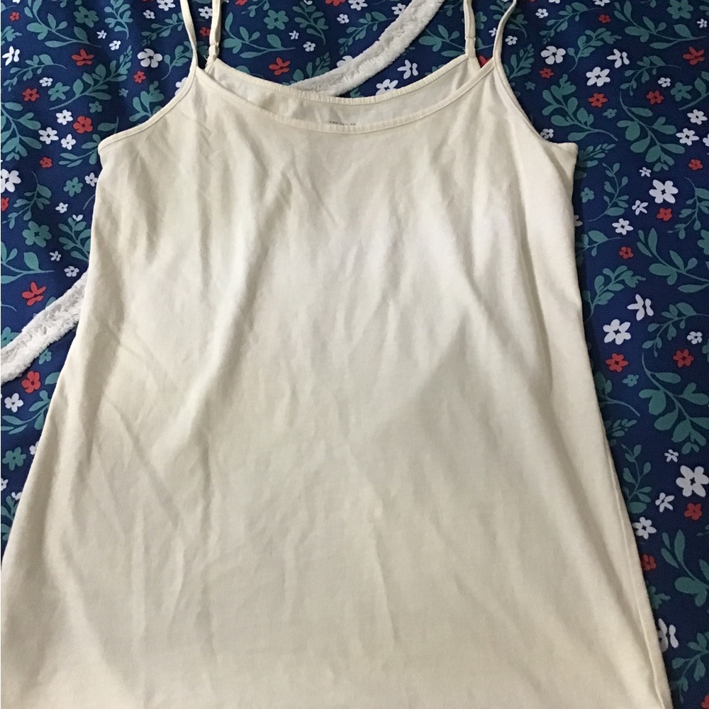 Women’s size extra small Ann Taylor loft spaghetti strap camisole cream color cc - Picture 2 of 6